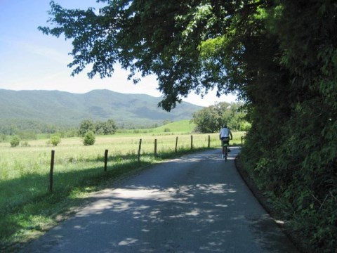 Biking, Cades Cove, Great Smoky Mountains, Tennessee, BikeTripper.net