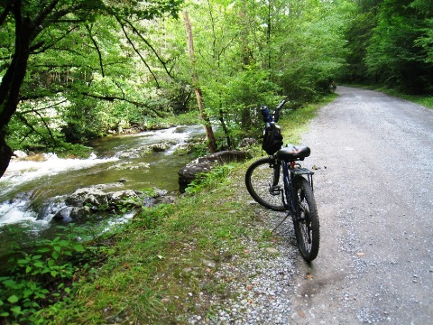 biking, Great Smoky Mountains, Tremont, Middle Prong