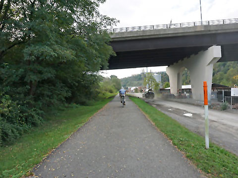 Caperton Trail, Morgantown, WV, West Virginia biking. BikeTripper.net