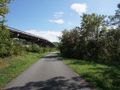 Caperton Trail, Morgantown, WV, West Virginia biking. BikeTripper.net